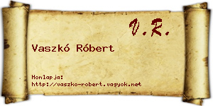 Vaszkó Róbert névjegykártya