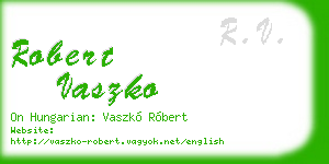 robert vaszko business card